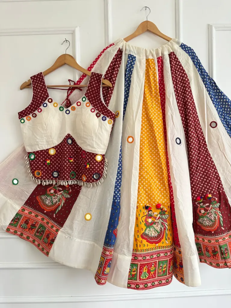 Chaniyacholi Pure Ajrakh Cotton Lehenga Choli
