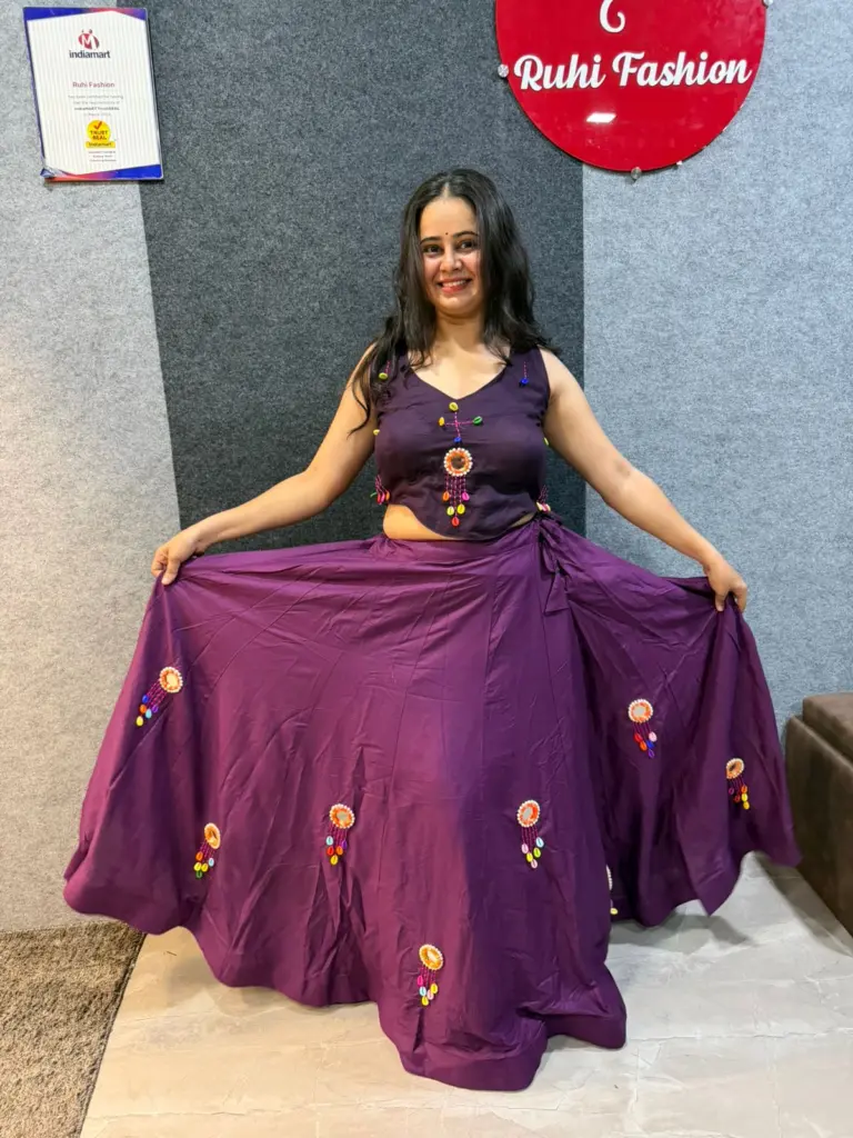 Design Number 2616 Slub Cotton Lehenga Choli