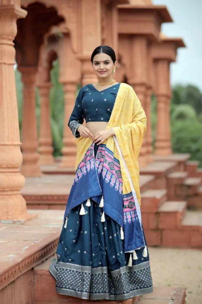 LW 7058 Black Mayra Silk Lehenga Choli