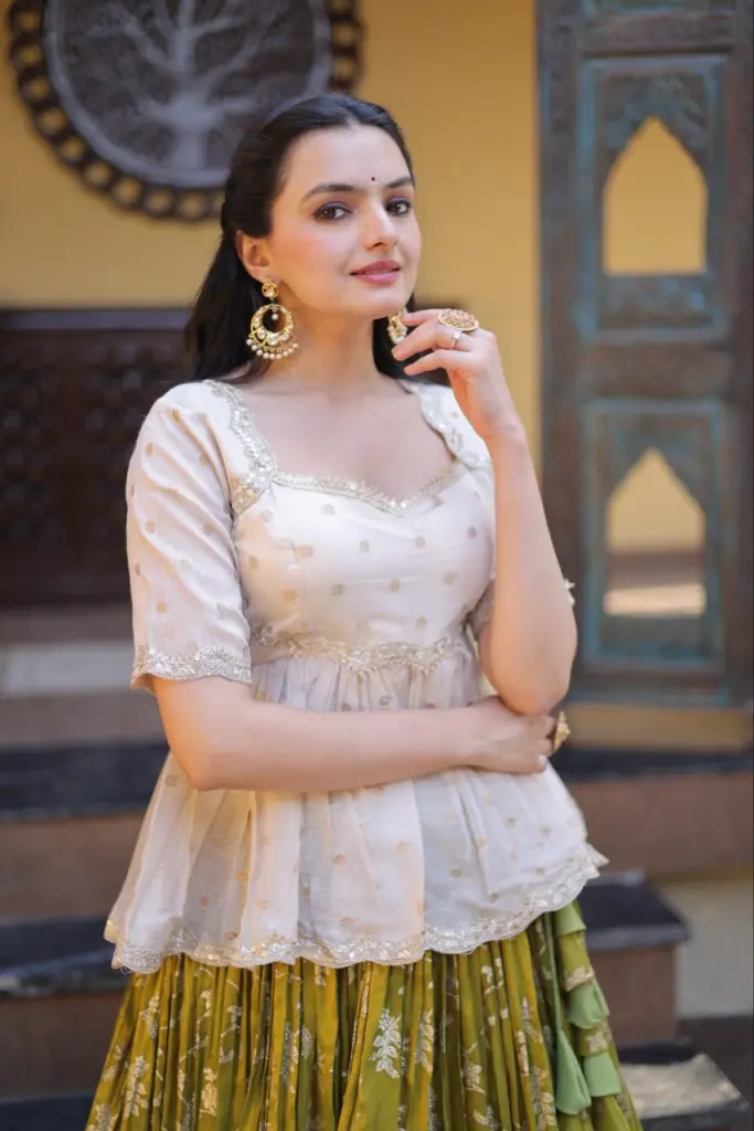 LW 7166 Wine Jacquard Lehenga Choli