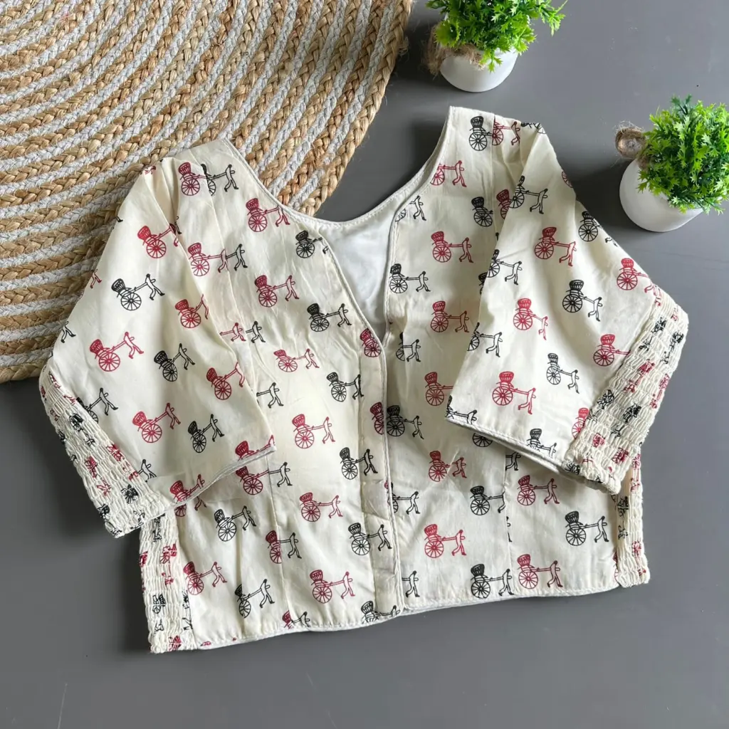 Trading Cotton Pure Cotton Block Blouse