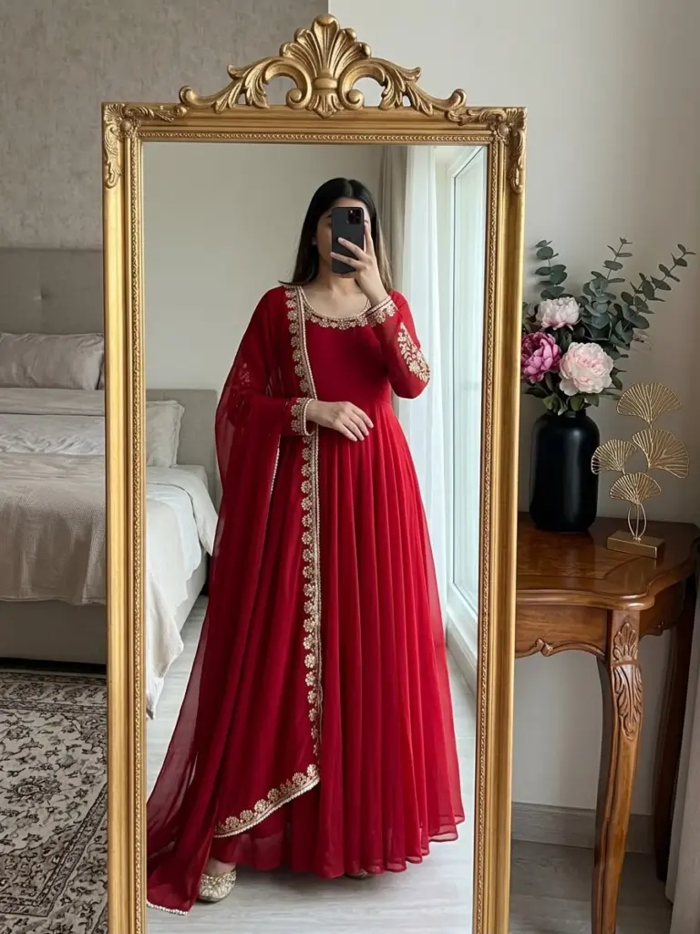 ZSR 3191 Fox Georgette Readymade Dress