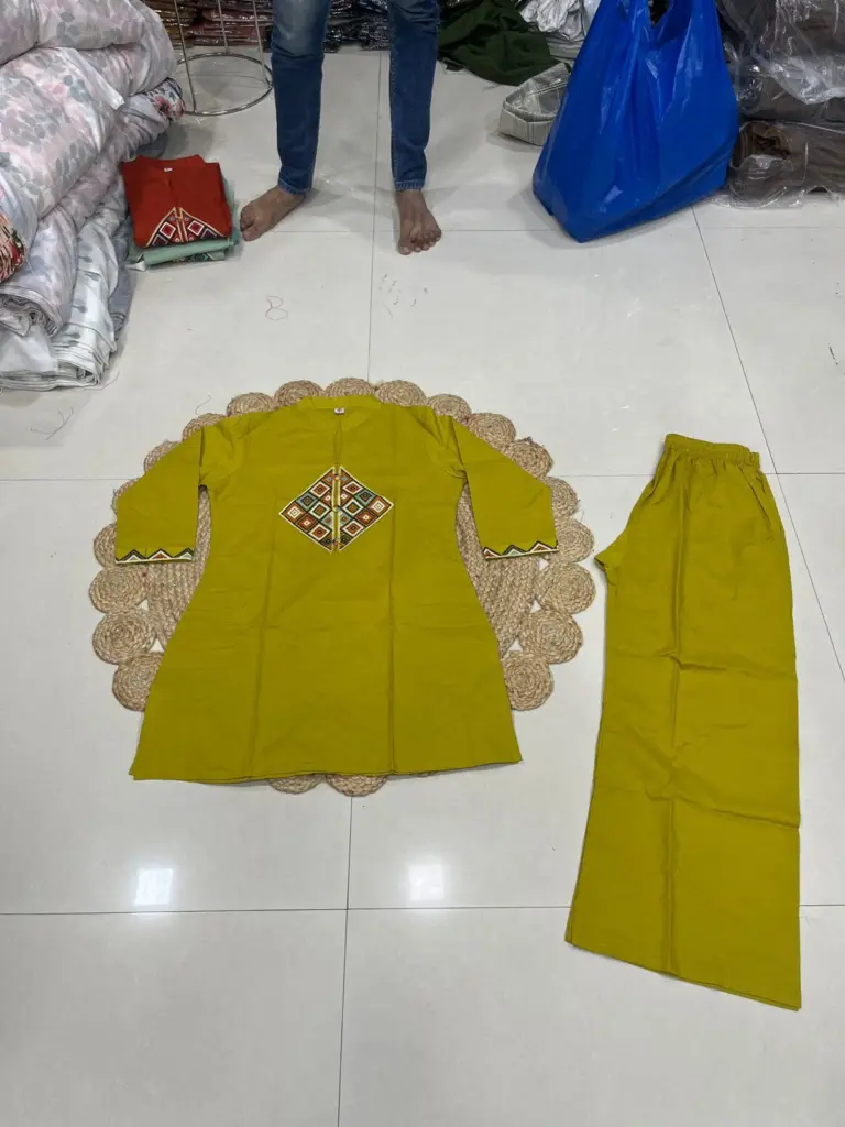 FVD Siqndar Popty Dhabu Cotton Kurti Pant Set