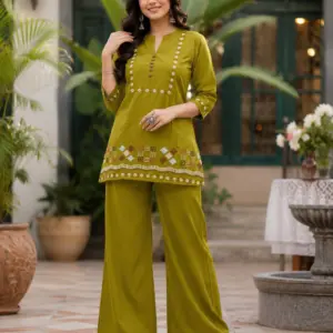 FVD Taj Mahal Dhabu Cotton Kurti Pant Set