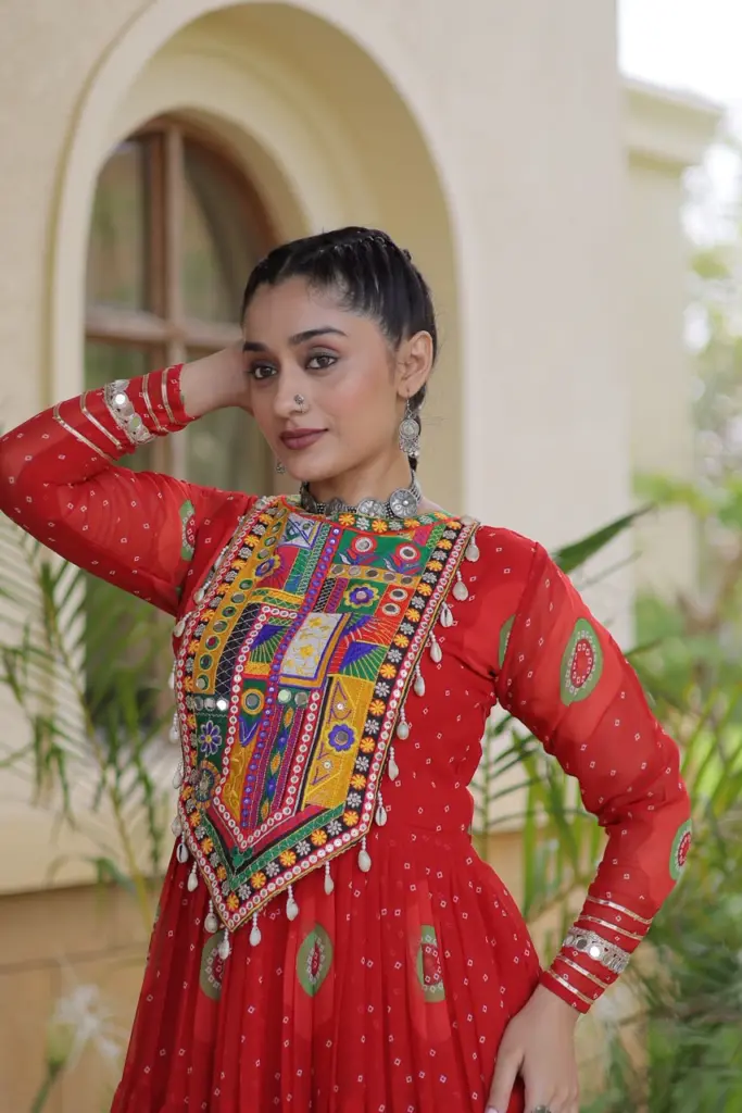 KA 1267 Bandhani Gown