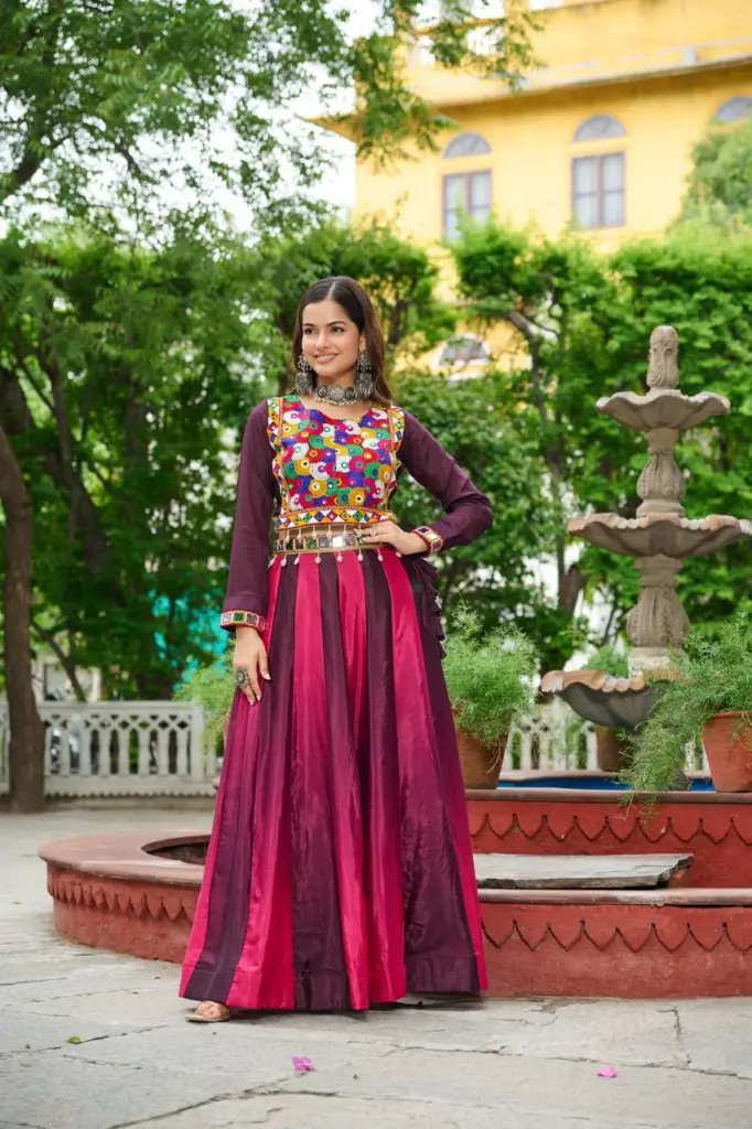 KA 5045 Chinnon Pedding Lehenga Choli