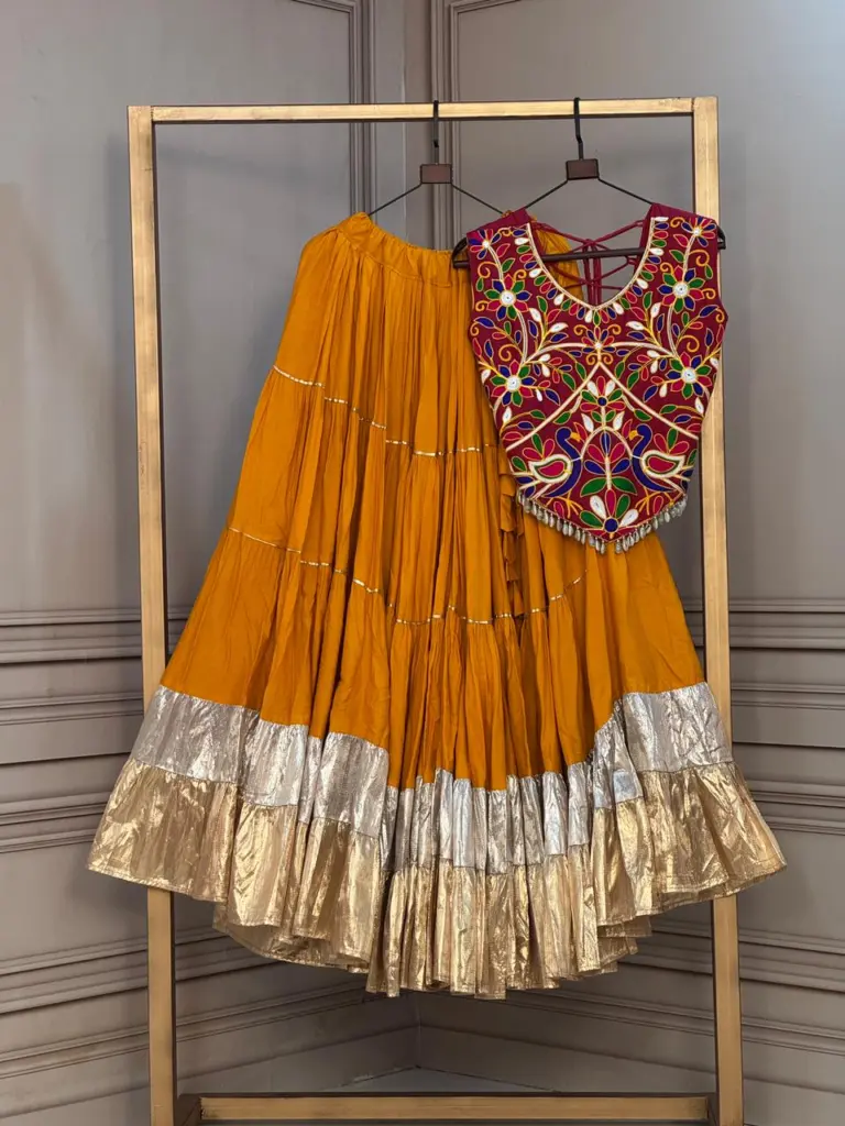 KA 5071 Maroon Rayon And Lampi Lehenga Choli