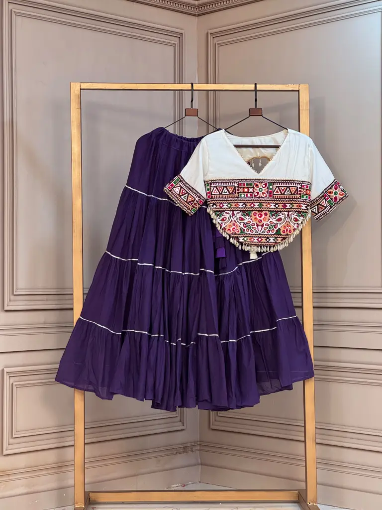 KA 5086 Kora Cotton Lehenga Choli