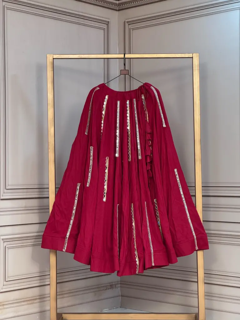 LW 7185 Maroon Rayon Design