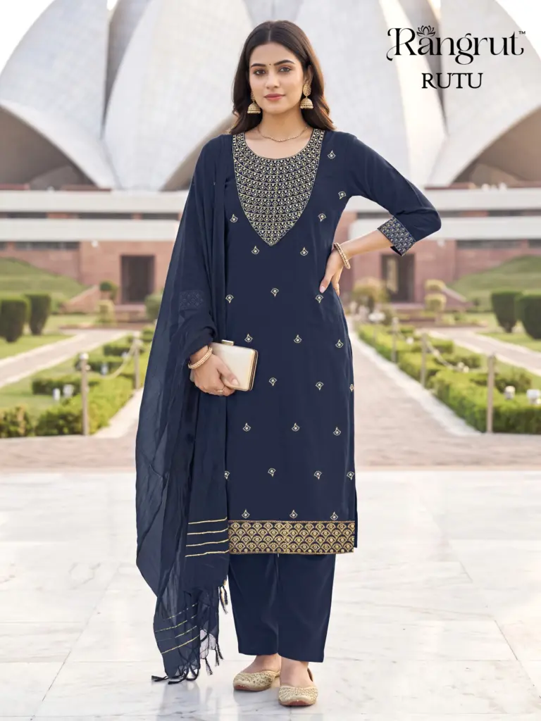 Rutu Malai Crape Readymade Dress