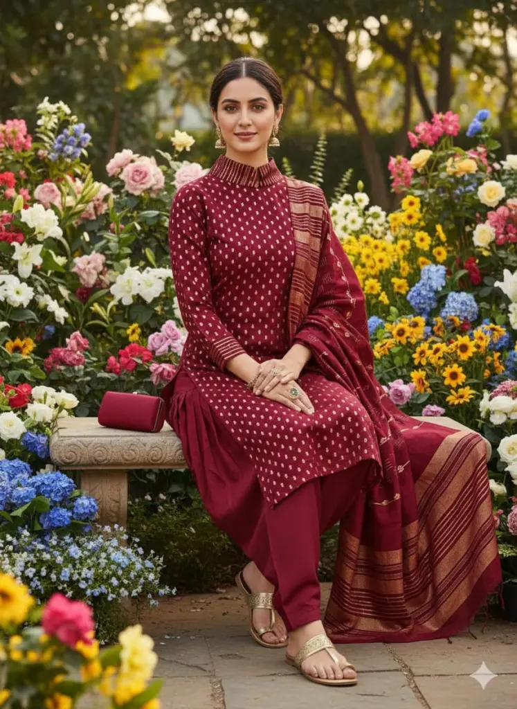 Takshil Chanderi Jacquard Crochet Dress Material
